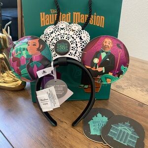 Disney x Loungefly Club 33 Haunted Mansion 55th Anniversary Mickey Ears NWT